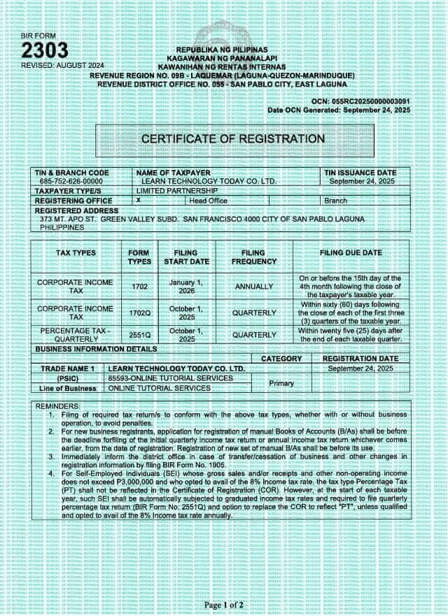 BIR Permit